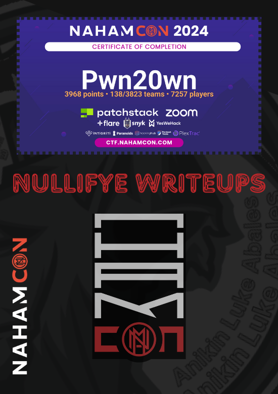 Nullifye Writeup Nahamcon CTF 2024